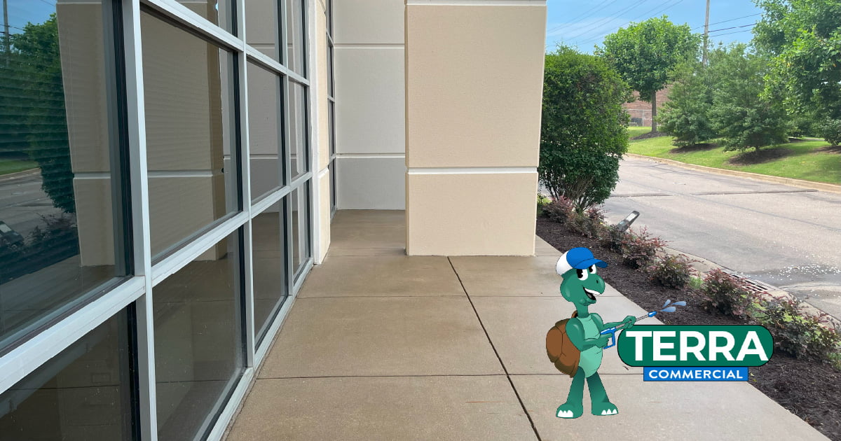 A commercial building cleaned by Terra Commercial Property Services.
