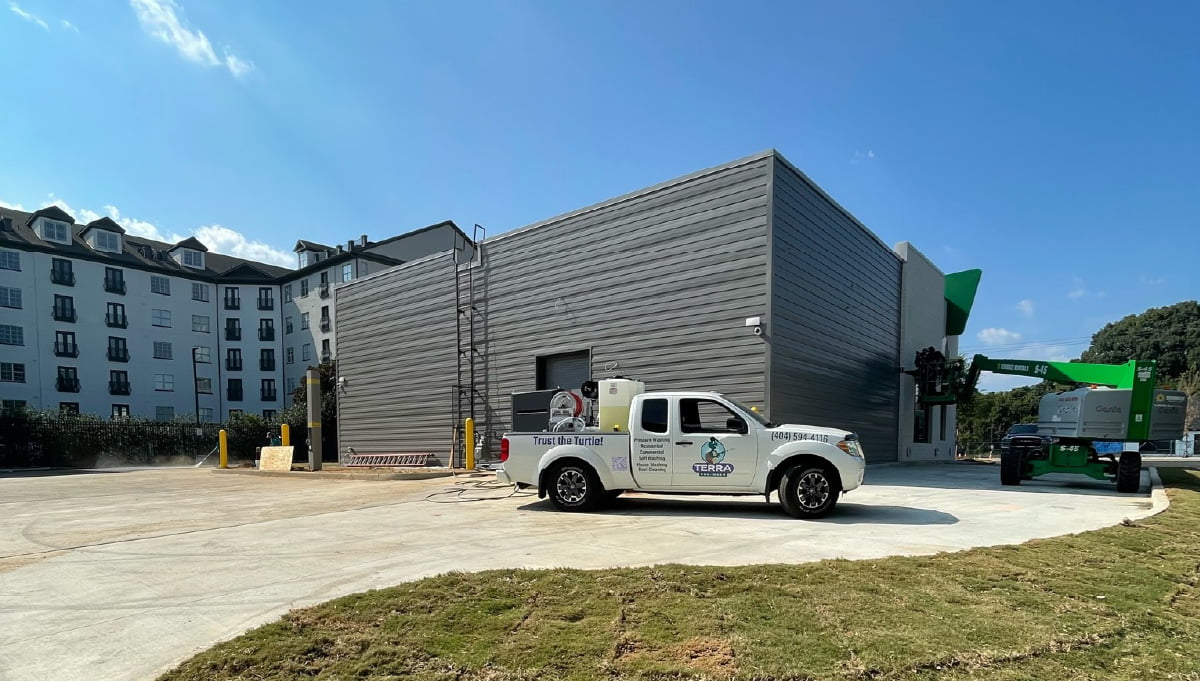 Terra Pro Wash completing post construction cleanup for a business